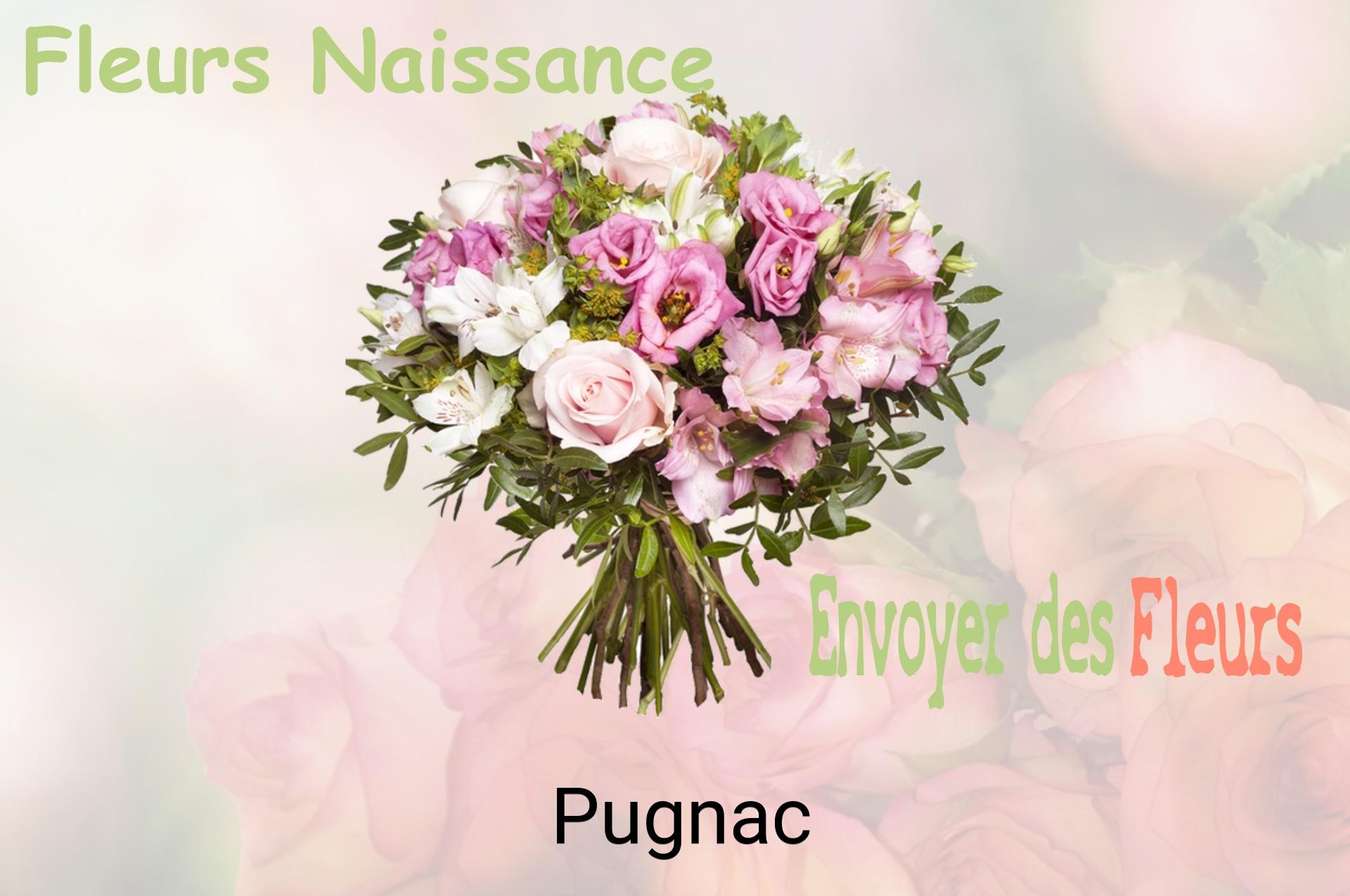 Bouquet de fleurs de naissance livré à Pugnac